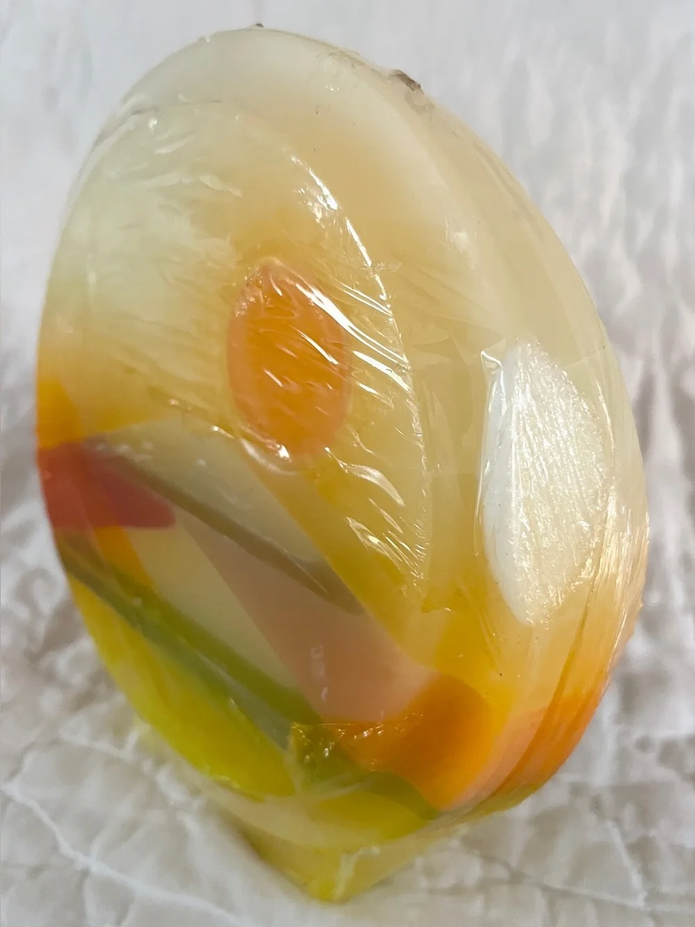 NEW Vintage Weeping Earth Candle By Firecraft Santa Fe NM Yellow Orange 70s 6”